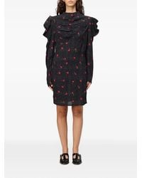 Mar De Margaritas - Floral-Print Ruffled Mini Dress - Lyst