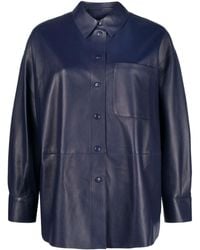 Emporio Armani - Leather Shirt - Lyst