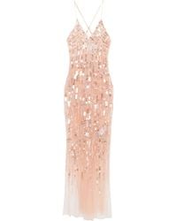 Elisabetta Franchi - Sequin-Embellished Sleeveless Maxi Dress - Lyst