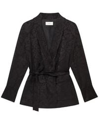 Maliparmi - Damask-Jacquard Wrap Blazer - Lyst