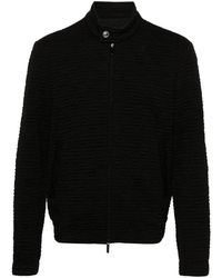 Emporio Armani - Wool Blend Zipped Jacket - Lyst