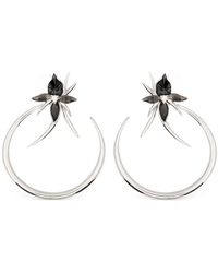 Shaun Leane - Orchid Diamond Hoop Earrings - Lyst