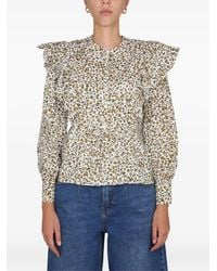 Baum und Pferdgarten - Ruffled Floral Print Blouse - Lyst