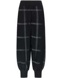 Pleats Please Issey Miyake - Crossing Knit Check-Pattern Trousers - Lyst