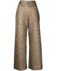 Shiatzy Chen - Genisis Metallic Textured Trousers - Lyst