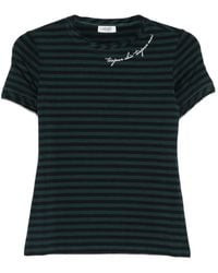 Liu Jo - Striped Embroidered T-Shirt - Lyst