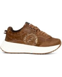 No Name - Carter Glitter-Logo Calf Hair Sneakers - Lyst