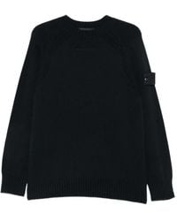 Stone Island - Logo-Patch Raglan-Sleeve Sweater - Lyst