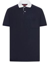 Gucci - Contrast-Collar Chest-Pocket Polo Shirt - Lyst