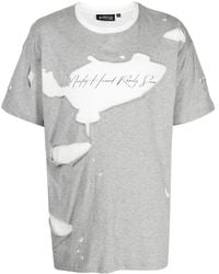 Mostly Heard Rarely Seen - Logo-print Ripped-detail T-shirt - Lyst