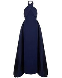 Solace London - Robe Longue Dos Nu À Empiècement Drapé - Lyst