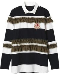 Simone Rocha - Polo A Righe Con Ruches - Lyst