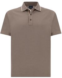 Paul & Shark - Striped Cotton Polo Shirt - Lyst