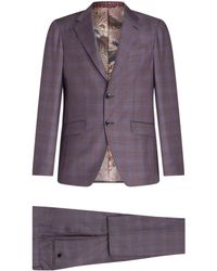 Etro - Checked Wool Suit - Lyst