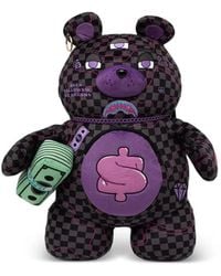 Sprayground - Checkered Teddy-Bear Backpack - Lyst