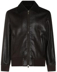 Salvatore Santoro - Shearling-Collar Leather Jacket - Lyst