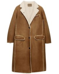 Prada - Abrigo Con Pelo - Lyst