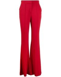 Elie Saab - High-waisted Crepe Flared Trousers - Lyst