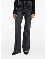 Liu Jo - Rhinestone-Embellished Flared Jeans - Lyst