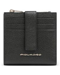 Piquadro - Grained-Leather Cardholder - Lyst