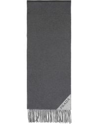 Prada - Schal Mit Logo-Detail - Lyst