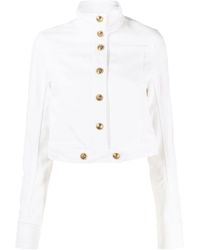 Versace Jeans Couture - Logo-Patch Cropped Jacket - Lyst