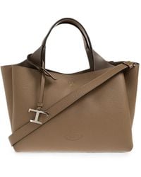 Tod's - T Timeless Mini Leather Tote Bag - Lyst