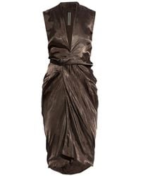 Rick Owens - Sleeveless Wrap Dress - Lyst