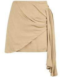 Alberta Ferretti - Draped Wrap Mini Skirt - Lyst