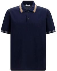 Ferragamo - Short-Sleeve Tipped-Trim Polo Shirt - Lyst