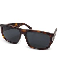 Saint Laurent - Tortoiseshell-Effect Rectangle-Frame Sunglasses - Lyst