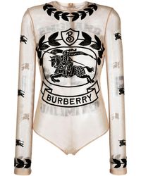 Burberry - Logo Bodysuit - Lyst