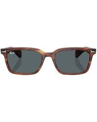 Ray-Ban - Brunel Tortoiseshell-Effect Rectangle-Frame Sunglasses - Lyst