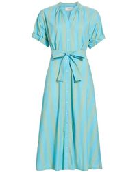 Xirena - Liora Striped Cotton-Poplin Dress - Lyst