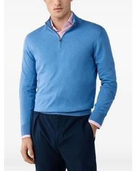 Hackett - Half-Zip-Pullover Mit Ellenbogen-Patch - Lyst