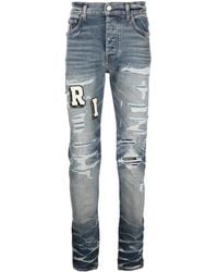 Amiri White Stripe Skinny Jeans in Blue for Men | Lyst Amiri White Stripe Skinny Jeans in Blue for Men | Lyst