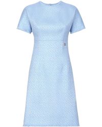 Dolce & Gabbana - Rachel Tweed Dress With Dg Logo - Lyst