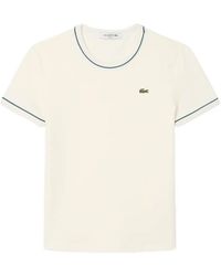 Lacoste - Contrast-Trim Jersey T-Shirt - Lyst