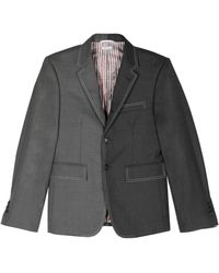 Thom Browne - Wollen Blazer Met Enkele Rij Knopen - Lyst