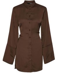 ROTATE BIRGER CHRISTENSEN - Tie-Waist Shirt Mini Dress - Lyst