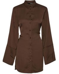 ROTATE BIRGER CHRISTENSEN - Tie-Waist Shirt Mini Dress - Lyst