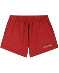 Sporty & Rich - Serif Logo Disco Shorts - Lyst