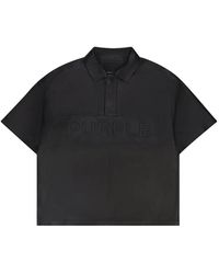 Purple Brand - Logo-Embossed Leather Polo Shirt - Lyst