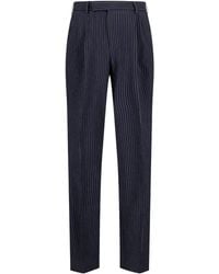 PT Torino - Broek Met Krijtstreep En Geplooid Detail - Lyst