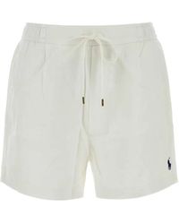 Polo Ralph Lauren - Drawstring-Waist Linen Shorts - Lyst