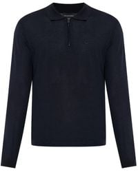 Emporio Armani - Long-Sleeve Polo Shirt - Lyst