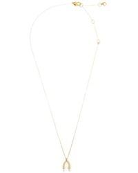 Kate Spade - Dream Crystal-Embellished Wishbone-Pendant Necklace - Lyst