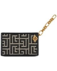 Balmain - Monogram Jacquard Card Holder - Lyst