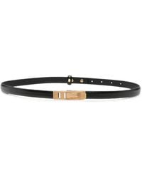 Alberta Ferretti - Ridged-Buckle Leather Belt - Lyst