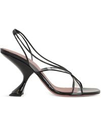 AMINA MUADDI - Lena 90mm エナメルレザー スリングバックサンダル - Lyst